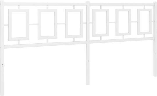 vidaXL Metallic White Bed Headboard 187x91cm