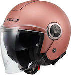 LS2 Classy Matt Gold Pink Motorradhelm Jet ECE ...