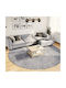 vidaXL Rug Round Shaggy Blue