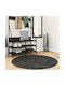 vidaXL Rug Round Shaggy Charcoal