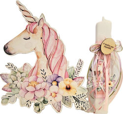 My First Candle Flat Beige Easter Candle