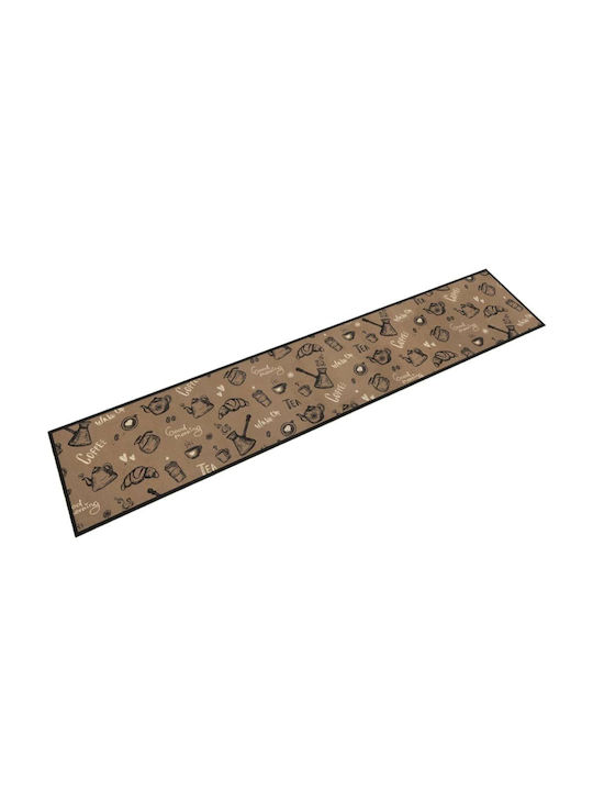 vidaXL Kitchen Mat Runner with Anti-slip Underlay Coffee 60x300εκ.