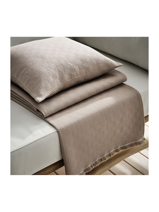 Gofis Home Ilania Armchair Throw Jacquard 180x180cm Sand Beige