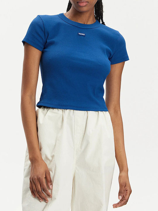 Hugo Boss Women's Crop T-shirt Blue