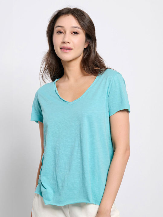 BodyTalk Damen T-Shirt mit V-Ausschnitt Grün
