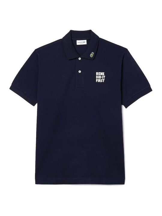 Lacoste Men's Short Sleeve Blouse Polo Navy Blue