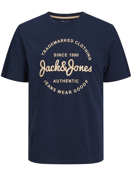 Jack & Jones Herren T-Shirt Kurzarm Navy