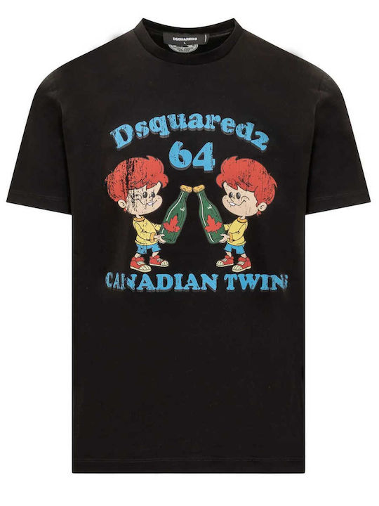 Dsquared2 Cool Ανδρικό T-shirt Κοντομάνικο Μαύρο