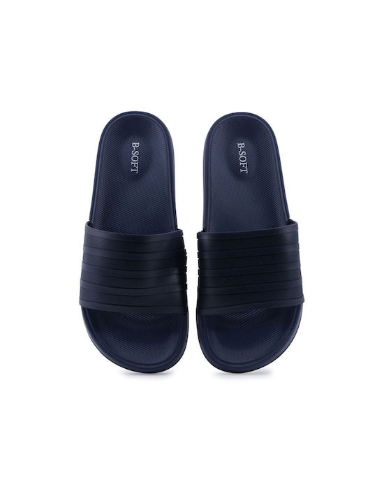 B-Soft Men's Slides Blue