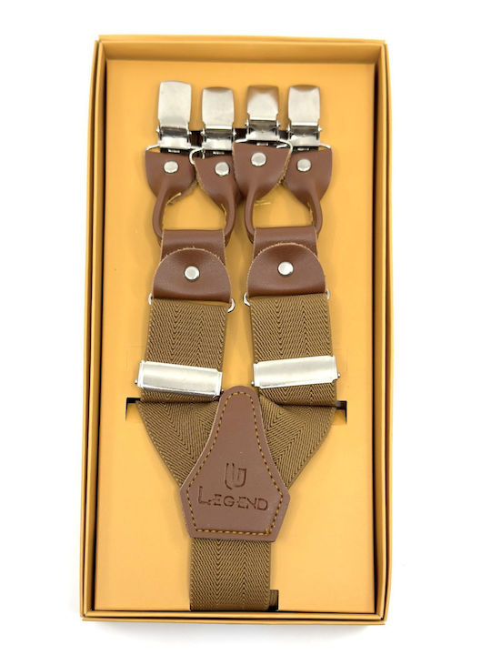 Legend Accessories Suspenders Monochrome Brown