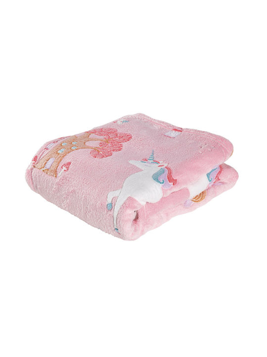 Das Home Pătură Pepinieră Swaddling pături Relax Fleece White, Blue, Pink 80x110cm.