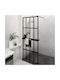 vidaXL Divider de verandă Duș cu Glisare Ușă 80x195cm Dungi Negru