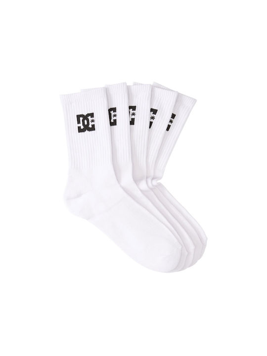 DC Men's Socks White 5Pack