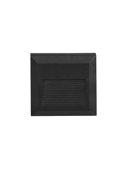 V-TAC Επιτοίχια Εξωτερική Πλαφονιέρα LED IP65 2W με Φυσικό Λευκό Φως 12.4x12.4εκ.