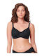Underwire Bikini Bra with Adjustable Straps Black