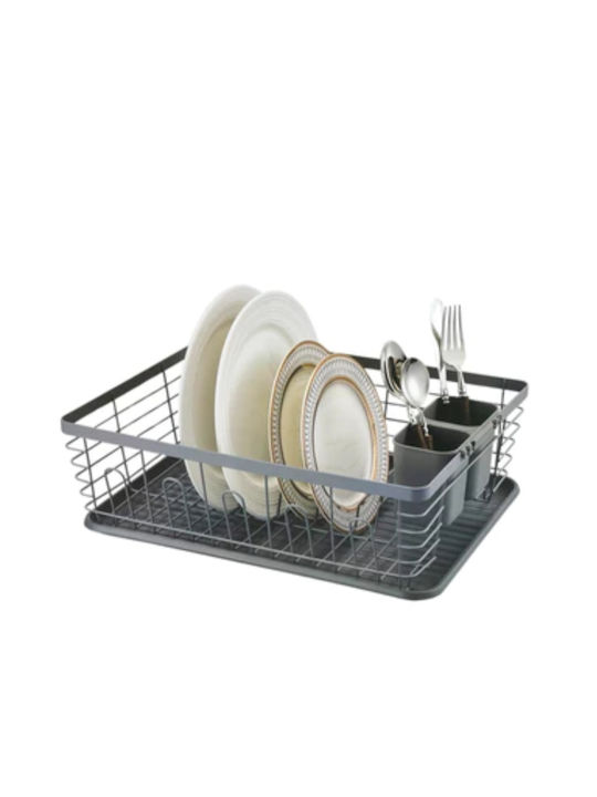 Dish Drainer Metallic in Gray Color 42.7x33x13.5cm