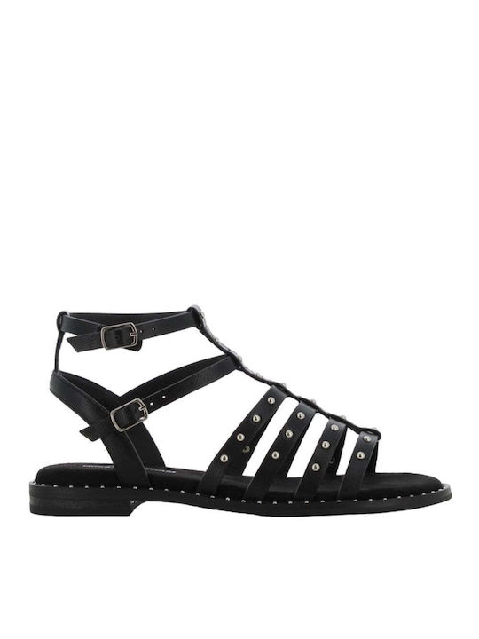 Safety Jogger Women's Flat Sandals Anatomic with Strap in Black Color