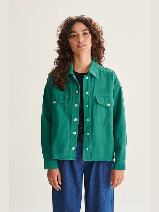 24 Colours Scurt Jachetă de femei Puffer pentru iarnă Verde
