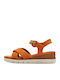 Anatomic Women's Leather Platform Shoes Orange
