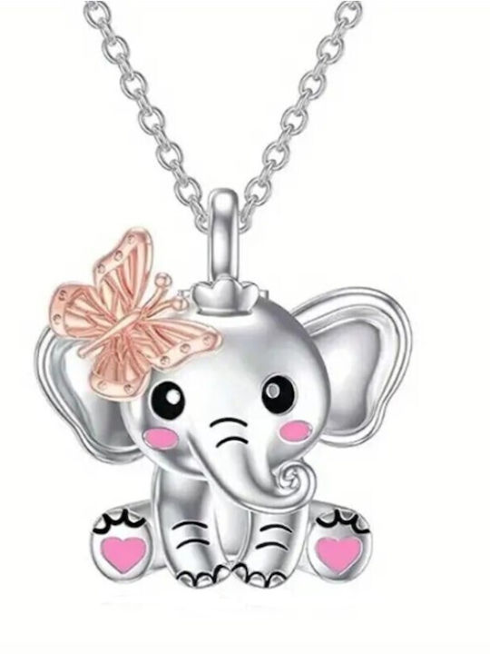 Pink Lady Kinderhalskette aus Silber