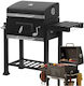 Charcoal Grill With Lid And Thermometer 110x47cm