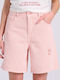 Women's Bermuda Shorts Jean Pink