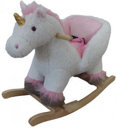 Skorpion Wheels Wooden Rocking Toy Unicorn White