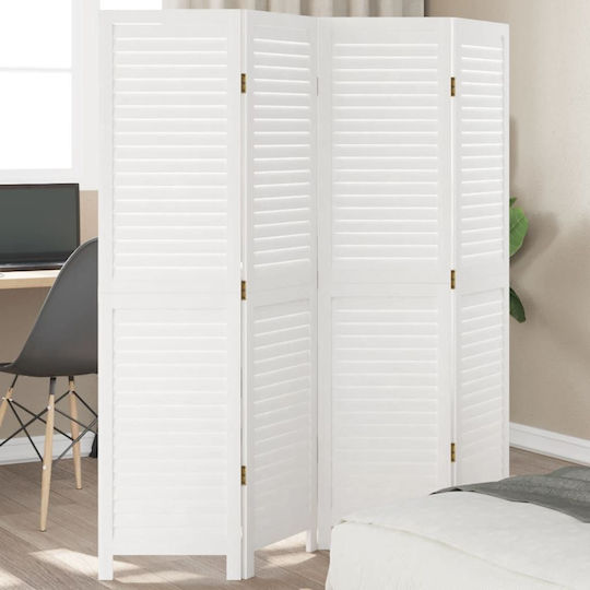 vidaXL Dekorativer Paravent Hölzernes mit 4 Blättern 140x160cm