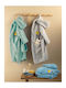 Palamaiki Kids Hooded Bathrobe Aqua