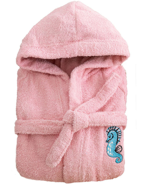 Palamaiki Παιδικό Μπουρνούζι Tami Pink mit Kapuze