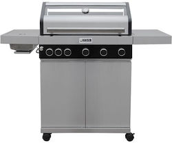 Kaiser Gasgrill Grillrost mit 5 Brenner Brennern und Seitenbrenner