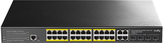 Cudy GS2028PS4 Managed L2 PoE+ Switch με 24 Θύρες Gigabit (1Gbps) Ethernet