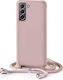 Orso Back Cover Metallic with Strap Pink (Galaxy A55)