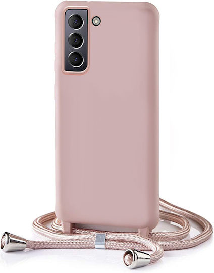 Orso Back Cover Metallic with Strap Pink (Galaxy A55)