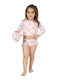 Waves Kinder Badeanzug Bademoden-Set Rosa