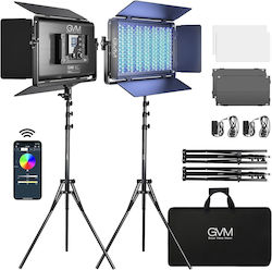 GVM-1500D-2L Photography & Video Lighting Kit 2 Lights 75W RGB With Tripod GVM-1500D-2L Photography & Video Lighting Kit 2 Lights 75W RGB With Tripod