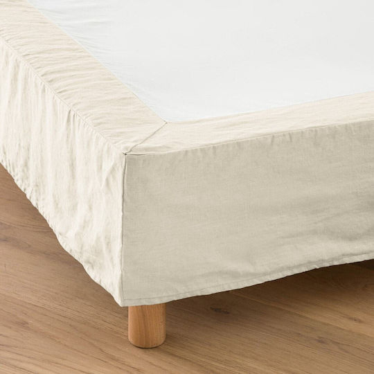La Redoute Interieurs Κάλυμμα Βάσης Κρεβατιού Μπεζ 90x200cm