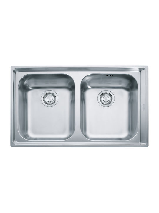 Franke Nex 620 Ένθετος Νεροχύτης Inox Μ86xΠ50cm Ασημί