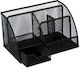 Metalic Organizator de birou în Culoare Negru 1buc 13x14x22cm