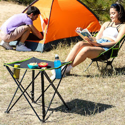 InnovaGoods Metallic Foldable Table for Camping Black