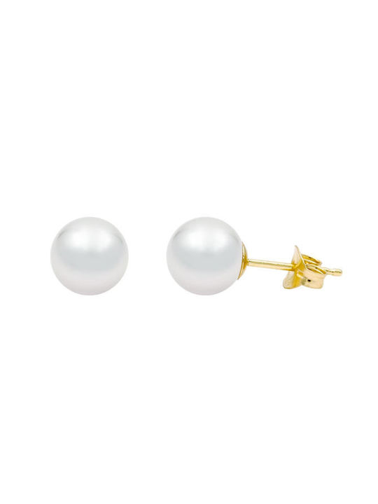 Savvidis Earrings from Gold 14K with Pearls