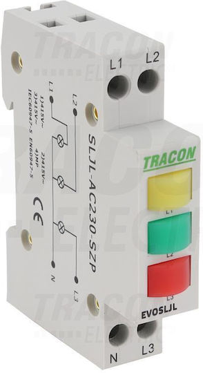 Tracon Electric Μονή Ενδεικτική Λυχνία Πίνακα Πράσινη