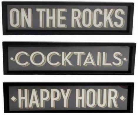Wandschild 50x12 Bar 3pcs