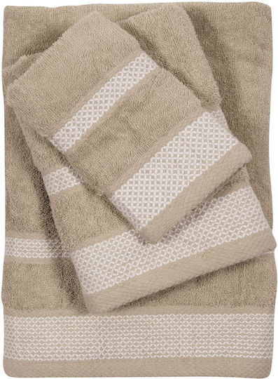 Das Home Σετ Πετσέτες Μπάνιου 3τμχ 0649 Γκρί Βάρους 480gr/m²