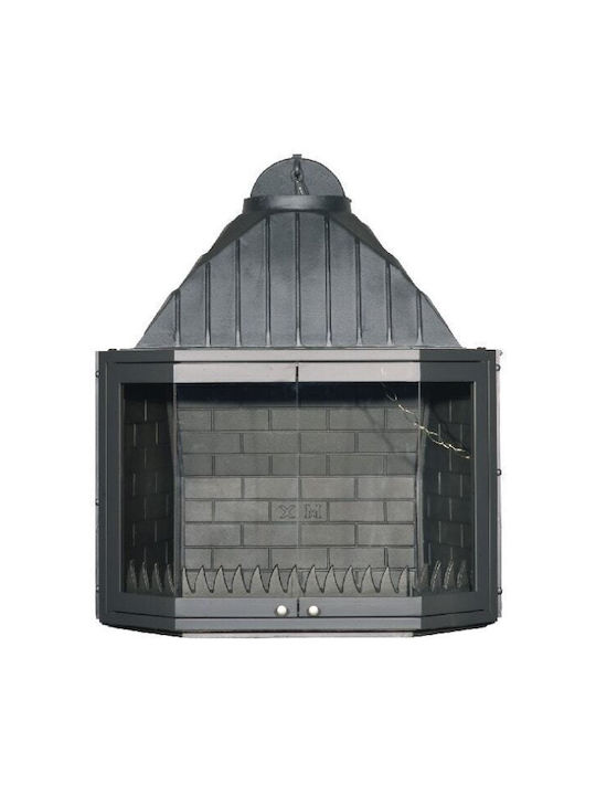 CHytiria Misailidi Kamin Innenbereich Gusseisen Gray 87x65x59cm