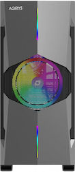 Aqirys Betelgeuse Gaming Midi Tower Κουτί Υπολογιστή με RGB Φωτισμό Μαύρο