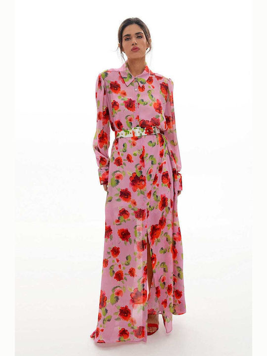 Mamoush Maxi Shirt Dress Dress Pink