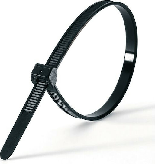 KSS Δεματικά Καλωδίων Πλαστικά 142mmx2.5mm σε Μαύρο χρώμα (100τμχ) (28901-B)