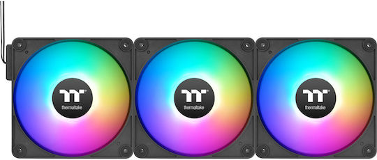 Thermaltake CT120 EX Case Fan (2000rpm / 57.05cfm) με ARGB Φωτισμό και Σύνδεση 4-Pin PWM 3τμχ Λευκό