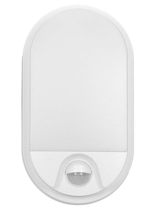 Adviti Επιτοίχια Εξωτερική Πλαφονιέρα LED IP54 15W με Φυσικό Λευκό Φως 11.92x21.22x4.45εκ.